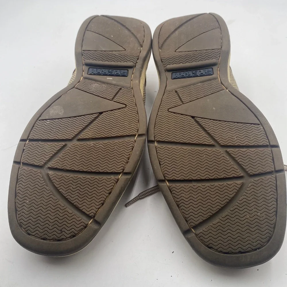 Sperry Top-Sider Billfish Boat Shoes Mens 10.5 M Tan Brown Leather Mesh Nautical
